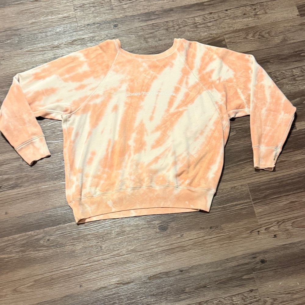 Aerie Peach and Cream Tie-Dye Top